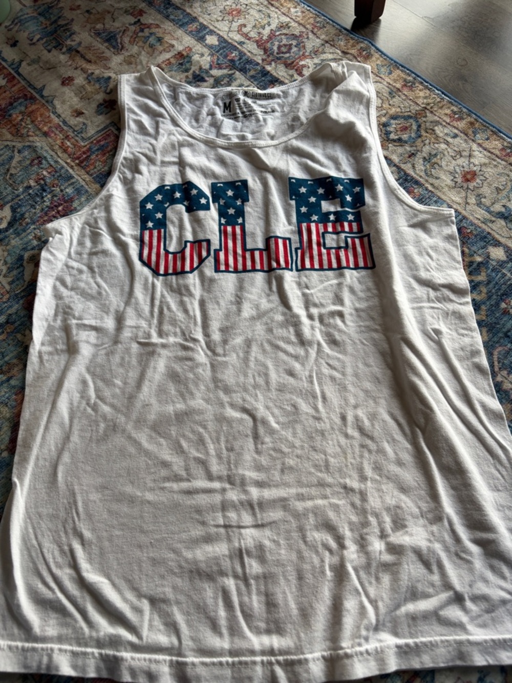 CLE Graphic White Men’s Tank Top